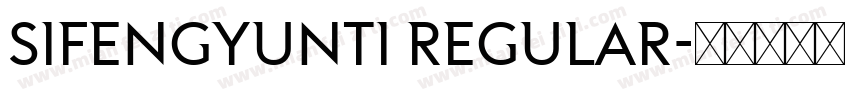SIfengyunti Regular字体转换